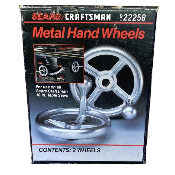 Sears Other Nos Sears Craftsman 2 Metal Hand Crank Wheels For Table